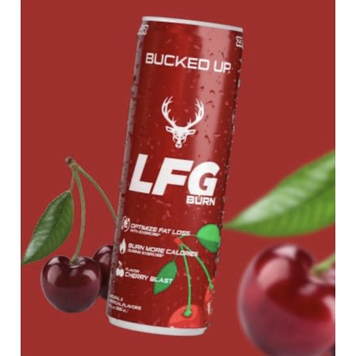 Bucked Up, LFG Energy, Энергетический напиток, вкус Вишнёвый взрыв, 355 мл